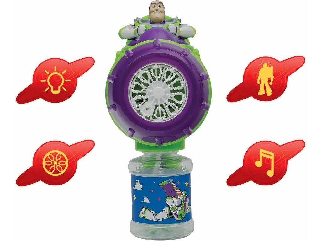 Toy Story Bláster Lanzador de Burbujas de Buzz Lightyear con Luz y Sonidos - imagen 3