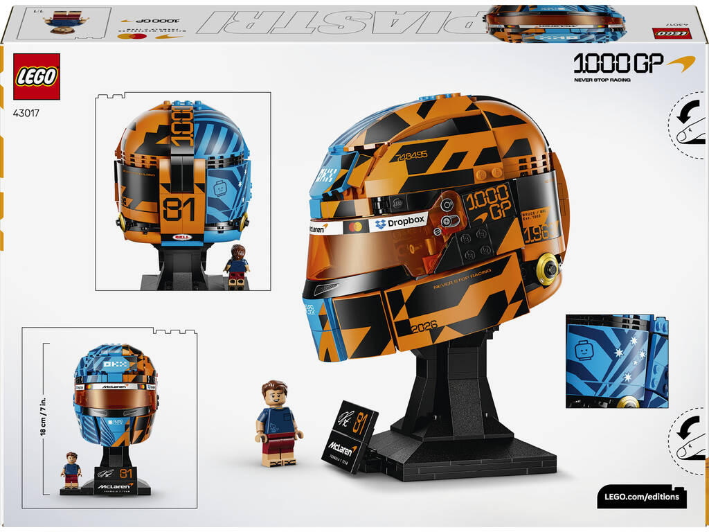 Lego Editions McLaren Mastercard F1 Team: Casco de Oscar Piastri