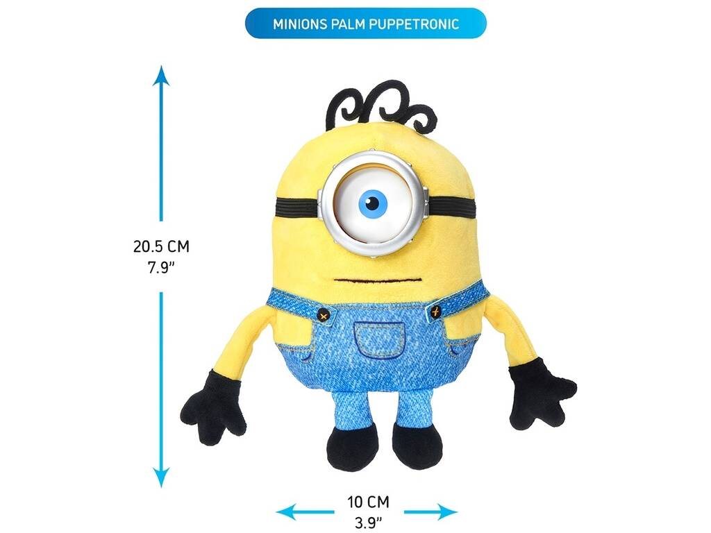 Minions & Monsters Peluche Puppetronics James de 16 cm con Sonidos y Acciones Realistas