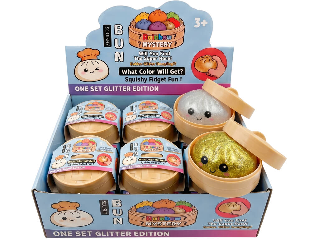 Dumpling Squishy Glitter 1 Dumpling Sorpresa de 10 cm