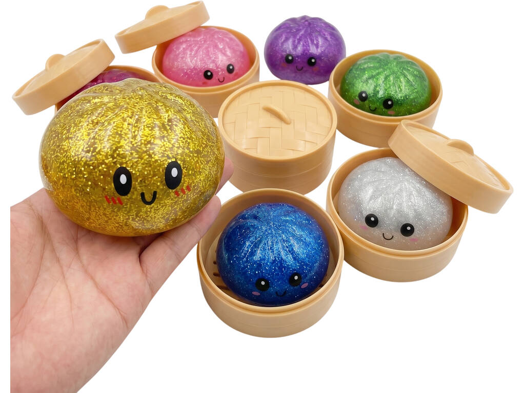 Dumpling Squishy Glitter 1 Dumpling Sorpresa de 10 cm