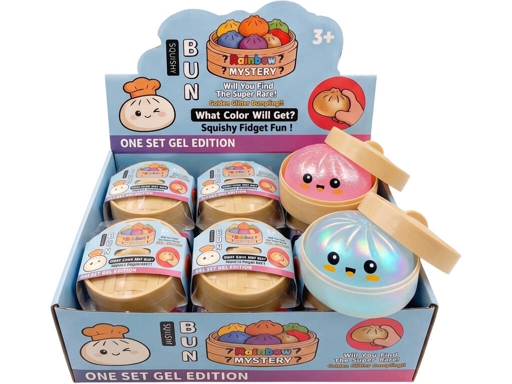 Dumpling Squishy Gel 1 Dumpling Sorpresa de 10 cm
