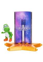 The Super Mario Galaxy Movie Lanzador Estelar con Figura Yoshi de 3,5 cm