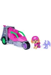 Paw Patrol The Dino Movie Skye con Vehículo y Dinosaurio