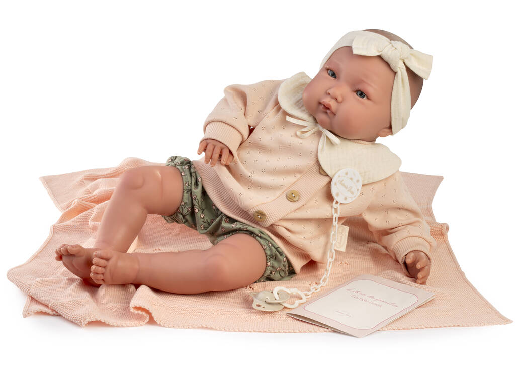 Muñeca Bebé Mi Primer Reborn Alejandra de 52 cm con Chupete y Toquilla