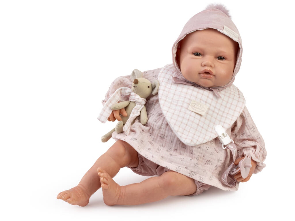 Muñeca Bebé Reborn Love de 50 cm con Chupete y Peluche