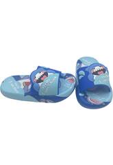  Kinder-Flip-Flops „Blauer Hai“, Größe 26–27 