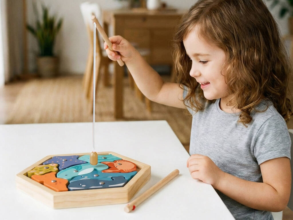 Puzzle Pesca Magnética Amigos del Océano de 11 Piezas
