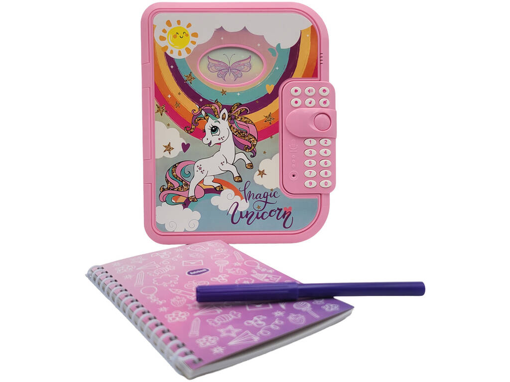 Diario SecretoMagic Unicorn Rosa de 22,5x18x4 cm con Código y Juegos