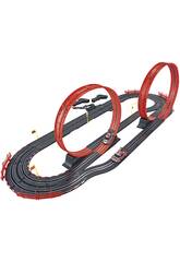 Circuito 3 em 1 X-Treme Racers Corridas com Loopings Extremos de 138x58x36 cm com 2 Carros Audi 1:43