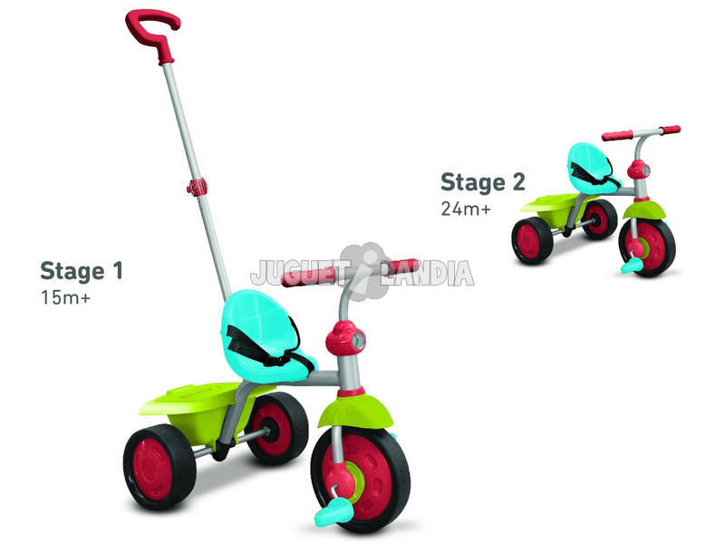 Tricycle Smart Trike Fun 2 en 1 Bleu Vert