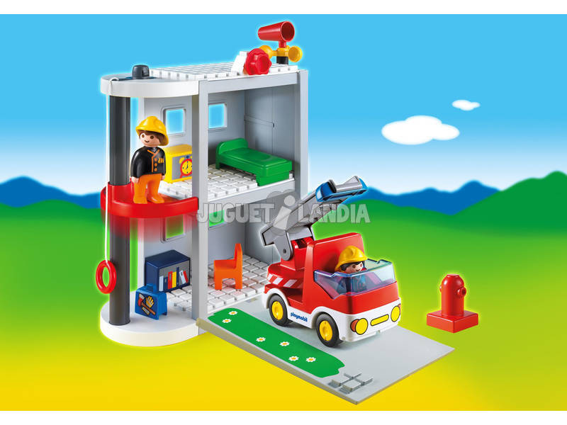 Playmobil 1.2.3 Parque Estación De Bomberos