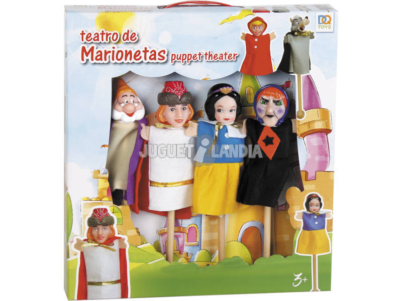4 Marionette Con Palo Con 9 Schede Marionette