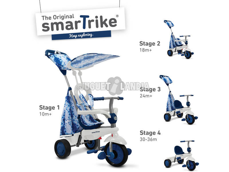 Tricycle Smart Trike Spirit 4 en 1 Bleu