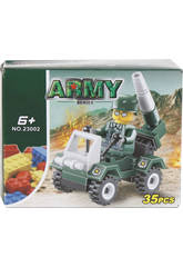 Gioco di costruzione Automobile Militare con Lanciarazzi de 35 pezzi