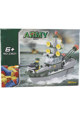 Jogo de Constru��o Navio de Guerra Militar 167 Pe�as