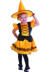 Disfraz Bruja Beb� Naranja Talla S
