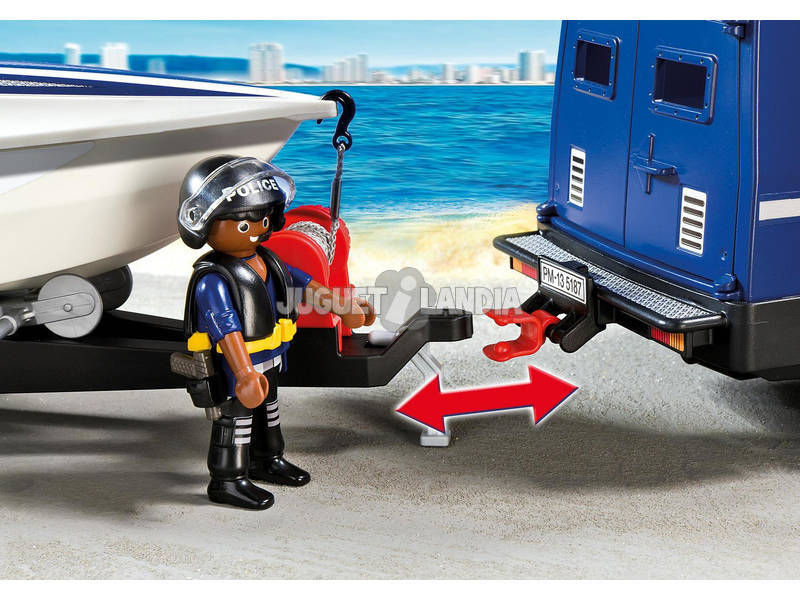 Playmobil Carro de Polícia com Barco 5187