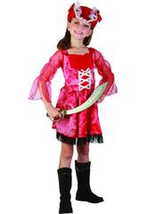 Déguisement Pirate Rouge Fille Taille S