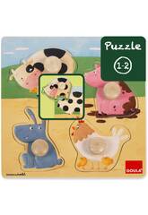 Puzzle Animales Granja Color Diset 53069