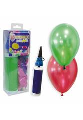 25 Ballons M�tallis�s Avec Pompe � Air
