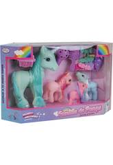 Famille Ponys 4 unit�s avec Accessoires