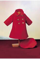 Roter Mantel mit Barett