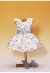 Vestido Estampado Gris
