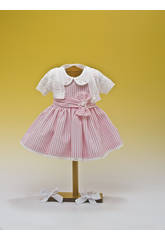 Vestido Rayas Rosa y Blanco Chaqueta