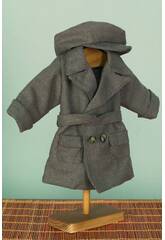 Abrigo Pa�o Gris con Gorra