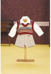 Ensemble Pull sans manches Marron