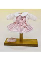 Mini Robe à Rayures Rose et Blanche