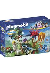 Playmobil Ile Perdue avec Alien et Vélociraptor
