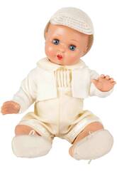 Juanin Prez Baby Beige Strampelanzug-Set mit Mtze