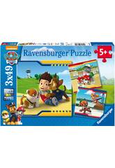 Ravensburger Set di Puzzle Paw Patrol 3x49 pz