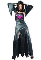 Fantasia Aranha Negra G�tica Mulher Tamanho L 