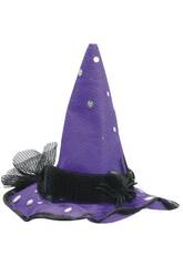 Chapeau de Sorcire Couleur Violette 14 x 14 x 14 cm 