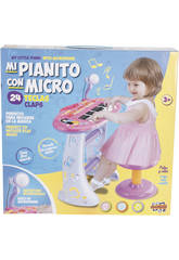 Instrument de Musique Piano avec Banquette Rose 3 ans