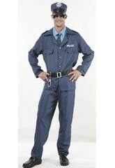 Kostüm Polizist Blau Mann Größe XL