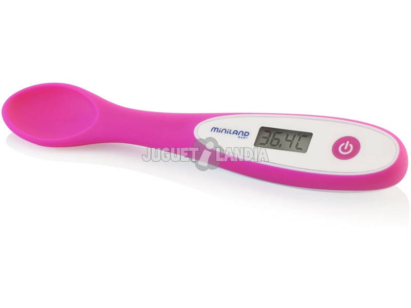 Cuillère rose thermomètre pour repas bébé 