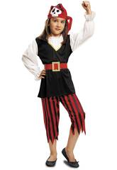 Costume Ragazza XL Pirata Teschio con foulard