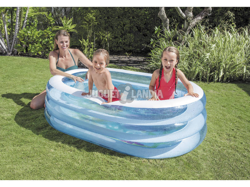 Piscine Gonflable Fond Marin 3 boudins 163 x 107 x 46 cm Intex 57482NP 
