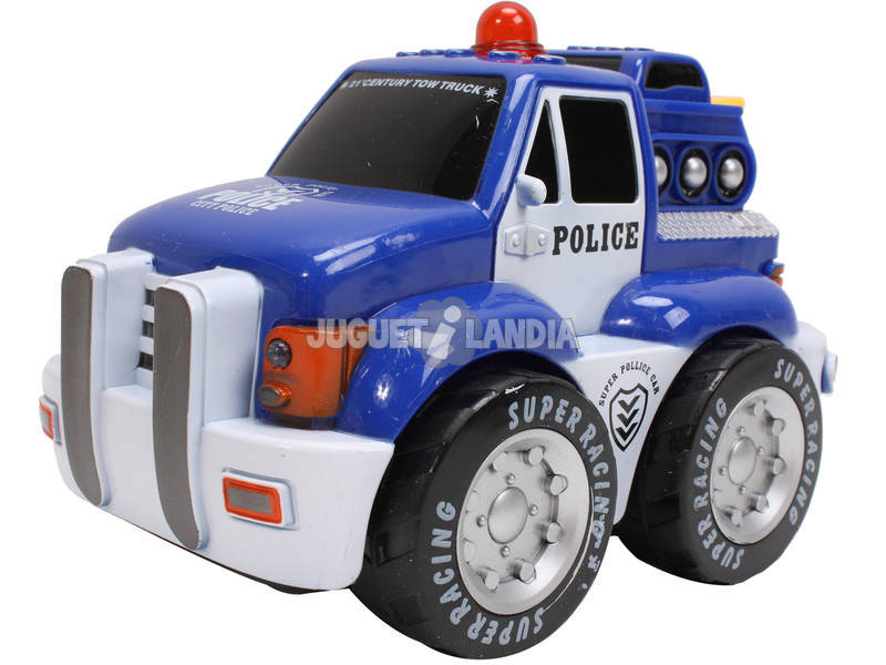  Ferngesteuerter Polizeiwagen mit 16 cm langen Scheinwerfern.