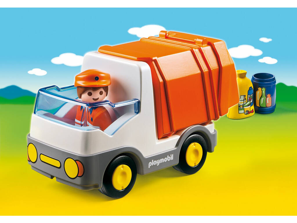 Playmobil 1.2.3 Camion smaltimento rifiuti