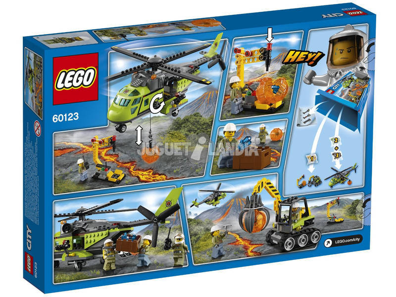 Lego City Volcan Hélicoptère d'Approvisionnement 60123 