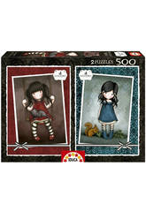 Educa Borras - Puzzle Ruby + You Brought Me Love Gorjuss 2x500 pz
