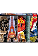 Puzzle 1000 Collage de París Educa 16757