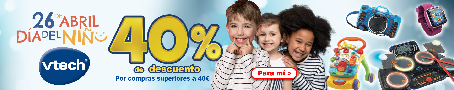 Vtech cupón 40% descuento
