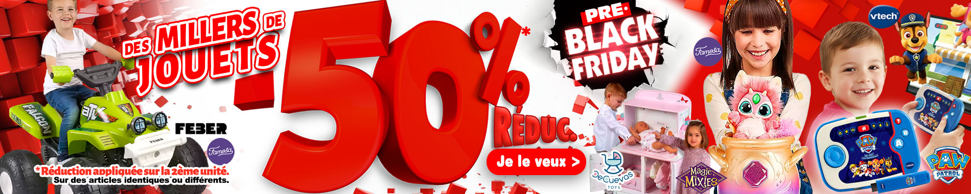 50% de remise sur la deuxiéme unité