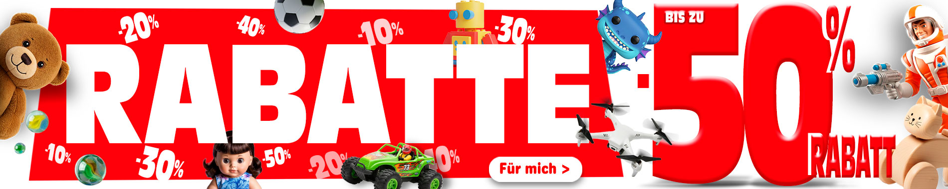 Rabatt auf einer großen Auswahl an Artikeln